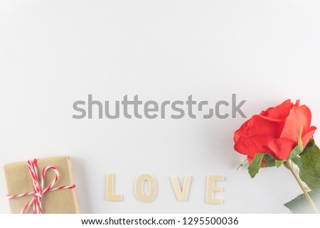 word LOVE on white background with space for text, Love icon, valentine's day, relationships concept