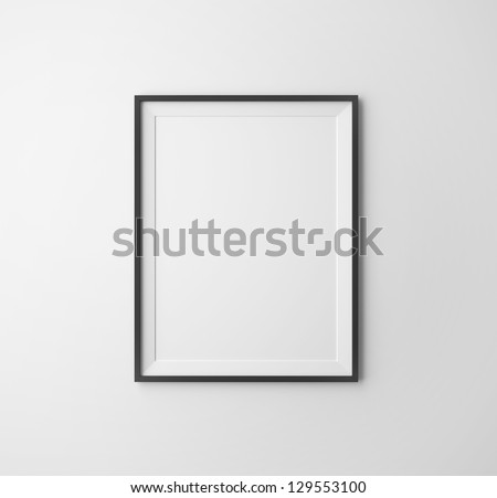 blank frame on a white background Royalty-Free Stock Photo #129553100