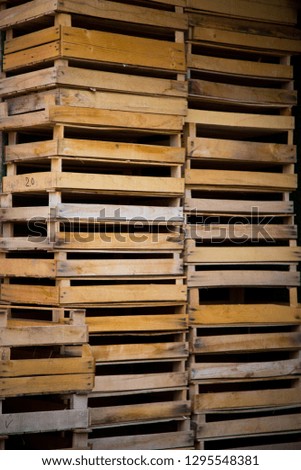 Boxes of boards made of natural wood