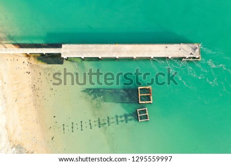 above the green sea - old pier