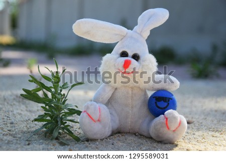 toy white rabbit