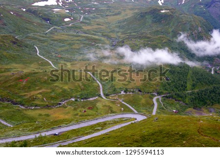 Route across the Sognefjell mountain area between Luster and Lom  is the highest and most impressive mountain pass in Northern Europe (highest point 1430 meters).