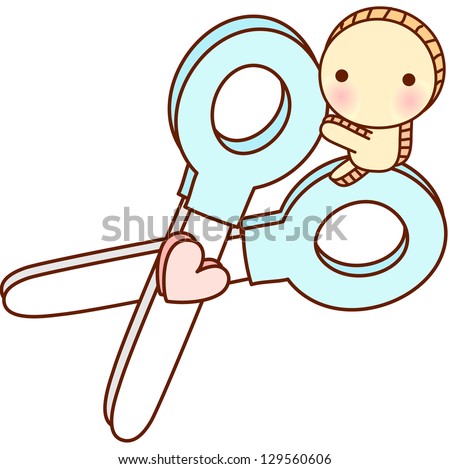 A vector illustration of scissors