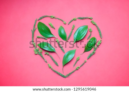 Heart shape on colourful background