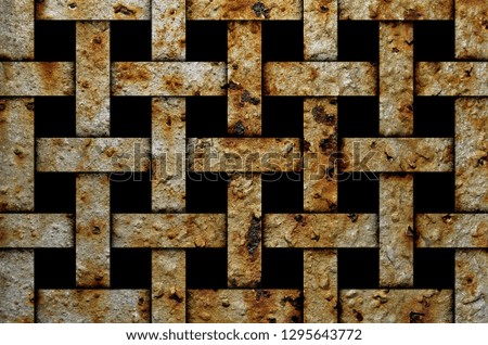 
lattice of different shapes on a black background.