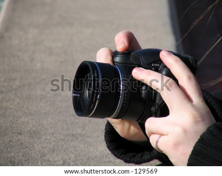 Camera in hands