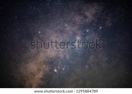Stars and Milky Way in the dark night sky