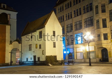 Old town at night, Wroclaw Poland.