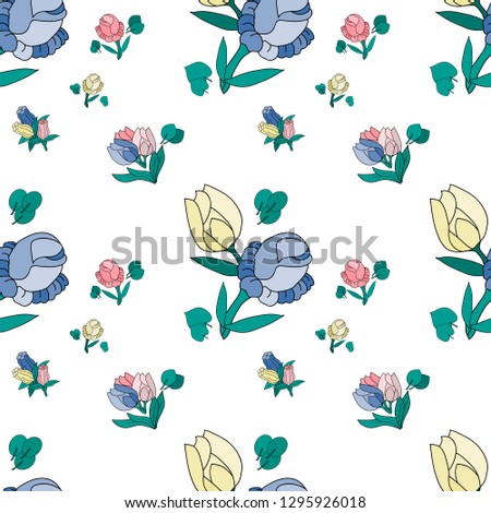 Seamless pattern on isolated background.