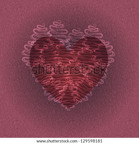 Abstract card with heart