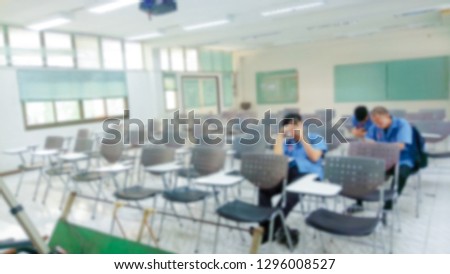 Class room blue,white classroom background