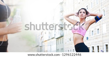young woman doing outdoor sports