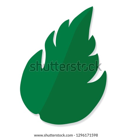 green leaf icon- vector illustration