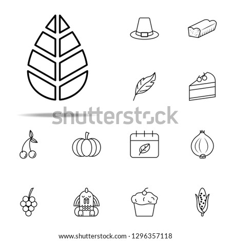 Leaf, autumn icon. Thanksgiving day icons universal set for web and mobile