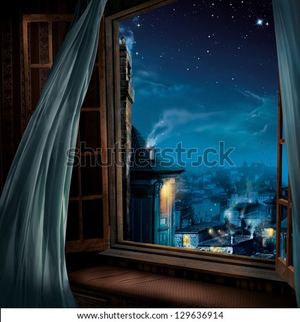 magic window Royalty-Free Stock Photo #129636914