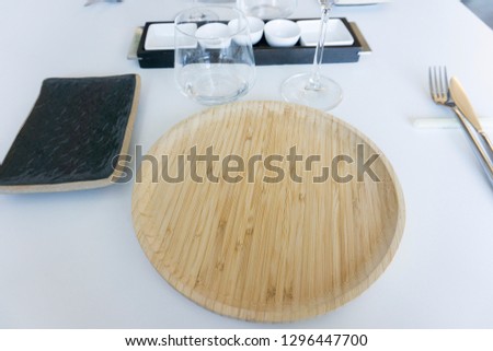 modern table setting in white