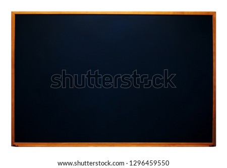 black board  for information with a wooden frame