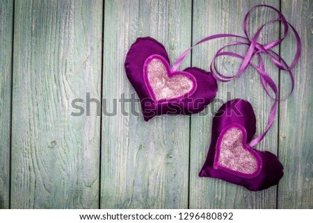 Valentine's Day with purple hearts