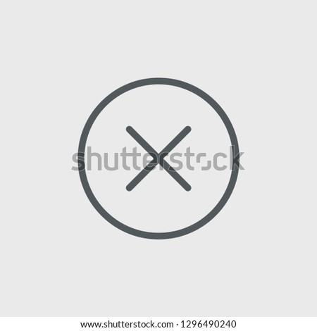 Cross icon isolated on background. Close symbol modern, simple, vector, icon for website design, mobile app, ui. Vector Illustration