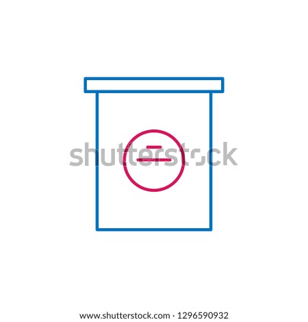 Elections, poll box outline colored icon. Can be used for web, logo, mobile app, UI, UX on white background