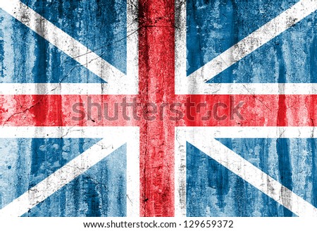 grunge flag of England