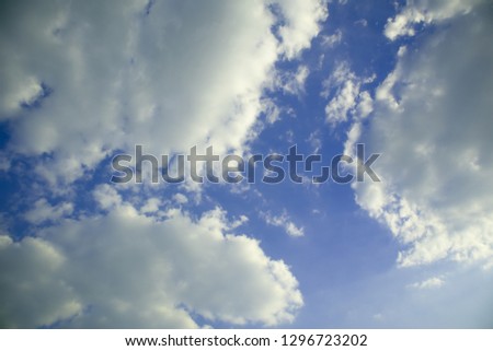 White clouds in the sky