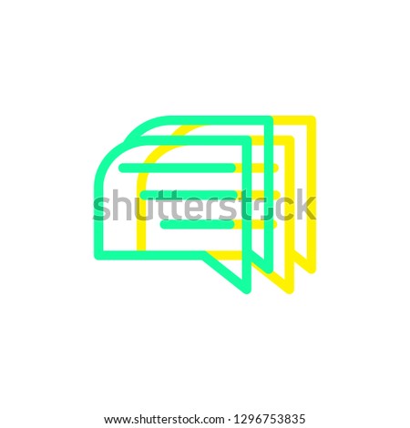 Message icon line art style
