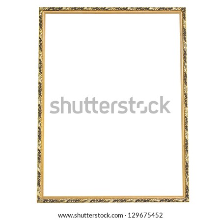 old frame on the white background