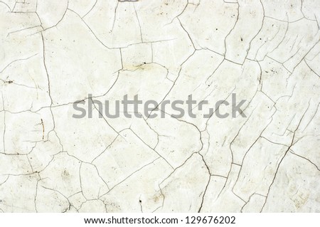 The old split wall white background Royalty-Free Stock Photo #129676202