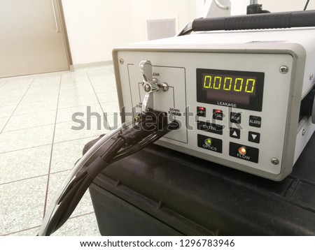 Particle counter or Aerosol photometer -HEPA/ULPA Filter Scan Leak Test Royalty-Free Stock Photo #1296783946
