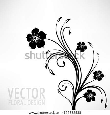 Abstract seamless floral pattern.