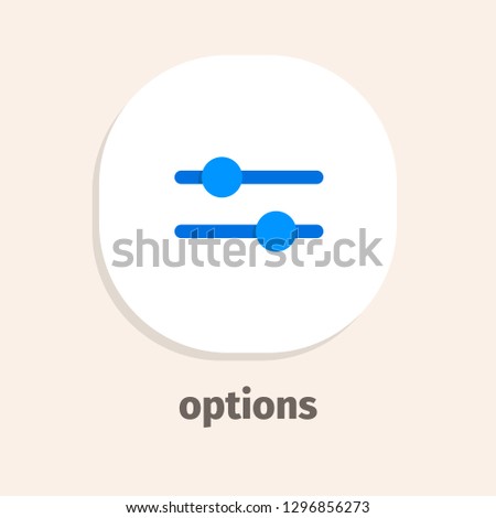 Options vector icon for web and mobile applications