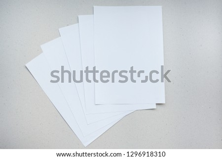 Real paper book photo, brochure mockup template, softcover, closeup, isolated on light grey background to place your design.
