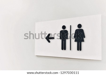 Toilet sign icon male and female