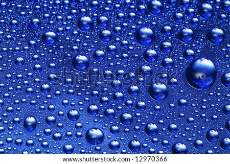 blue water drop for background