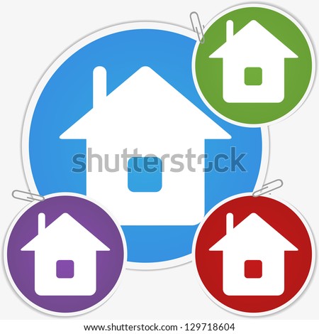Vector illustration sticker - house