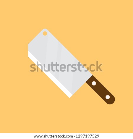 chopping knife cartoon vector. symbol. logo design. free space for text.