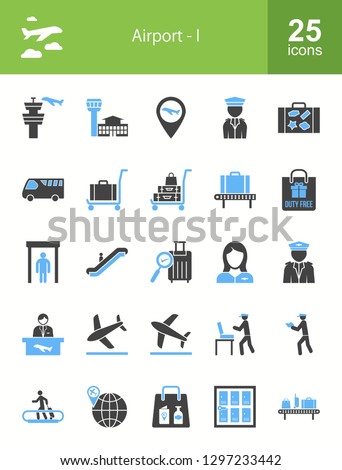 Airport Filled Icons