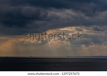 summer cloudy sky over the sea