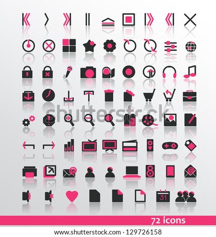 72 icons for web or mobile