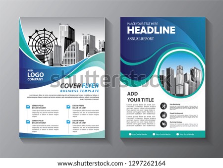 Business abstract vector template. Brochure design, cover modern layout, annual report, poster, flyer in A4 with colorful, geometric shapes for tech, science, market with light background