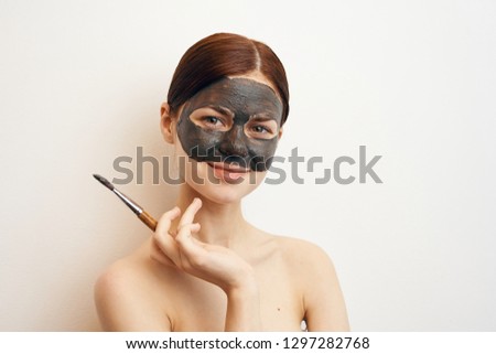 woman in a cosmetic mask portrait