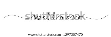 WELLNESS brush calligraphy icon Royalty-Free Stock Photo #1297307470