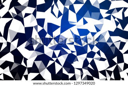 Dark BLUE vector abstract polygonal background. Colorful abstract illustration with triangles. Pattern for a brand book's backdrop.