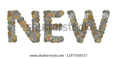 NEW – Coins on white background