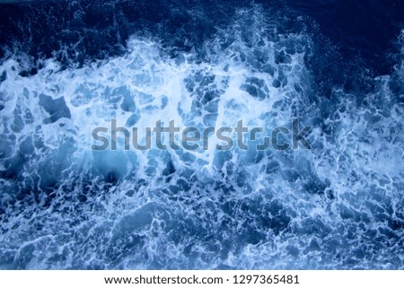 Blue fumed sea water background