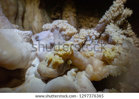 stalagmite caves isichenko, mezmay, russia