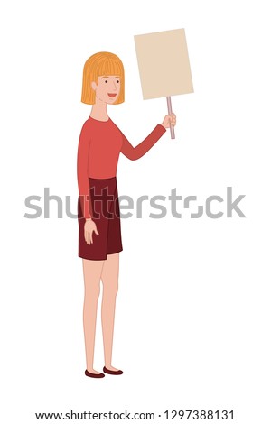 woman with tag of wood avatar character