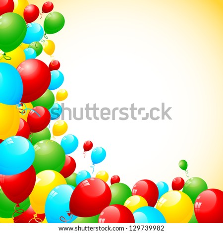 vector illustration of of bunch of colorful balloon