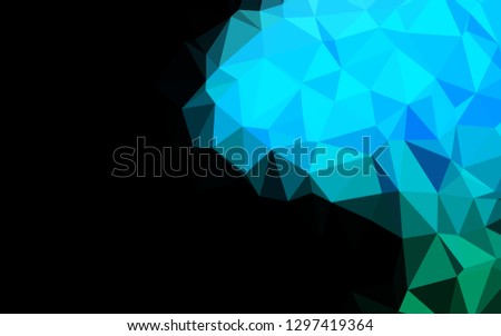 Light Blue, Green vector low poly cover. Creative illustration in halftone style with gradient. Brand new design for your business.